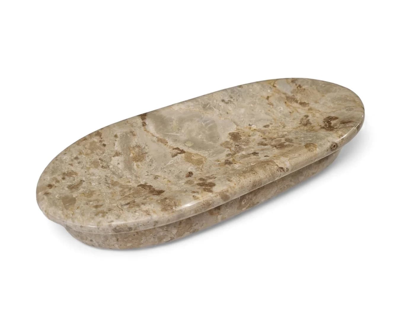 Kinaree Dekoschale Oval Marmor Beige Länglich