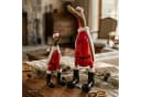 Kinaree Dekofigur Holzente Weihnachtsmann handbemalt Bambus Holz Bild 1