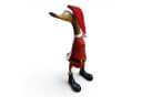 Kinaree Dekofigur Holzente Weihnachtsmann handbemalt Bambus Holz Bild 4