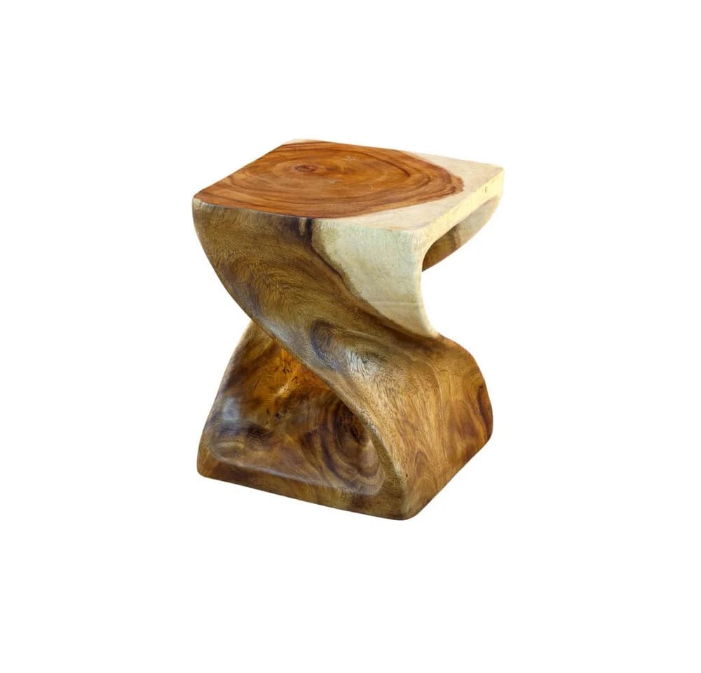 Kinaree Beistelltisch TWIST Suar Holz Massivholz Braun