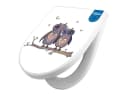 banjado WC-Sitz D-Form Absenkautomatik Motiv Verliebte Eulen Bild 2