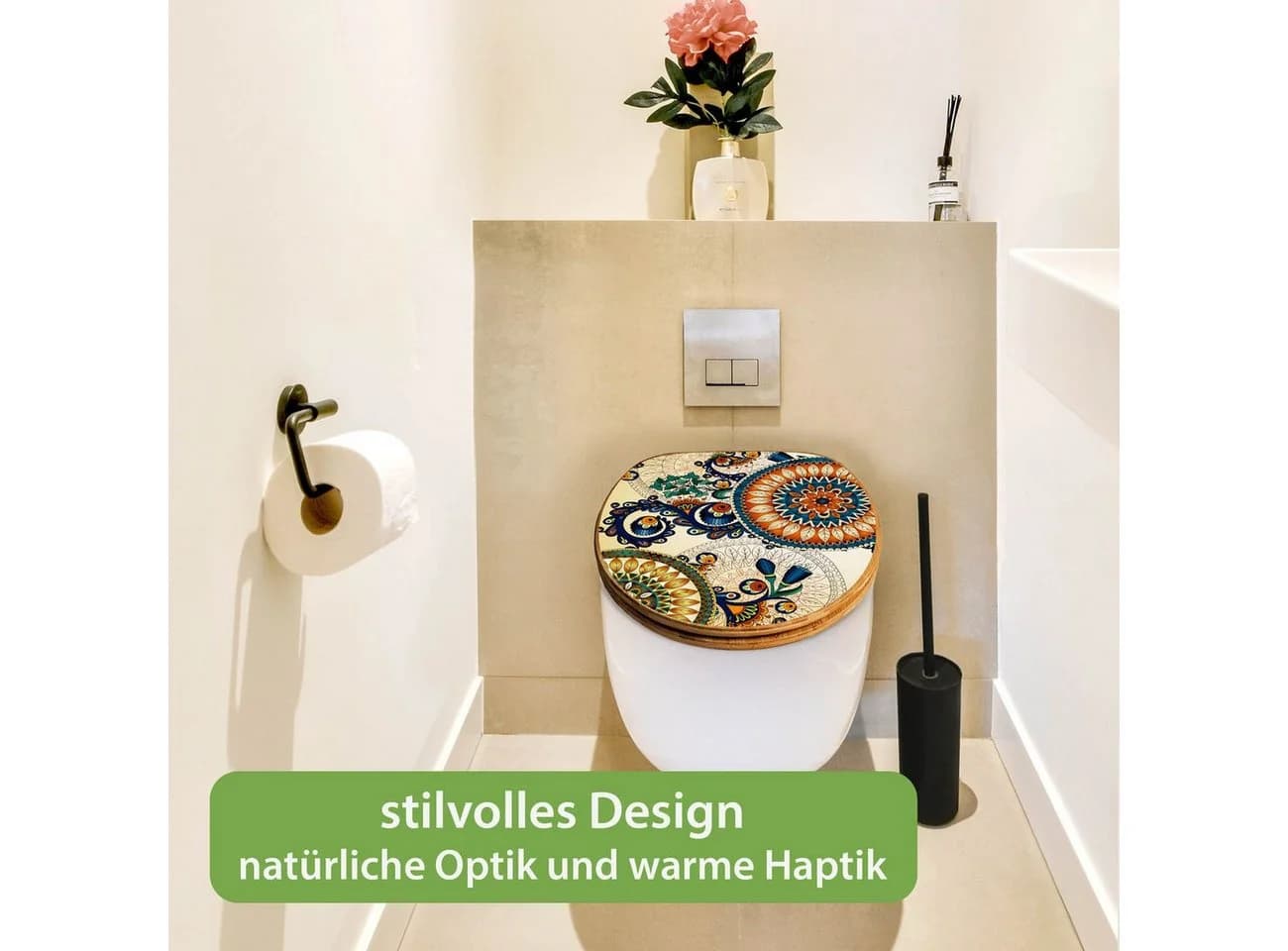 banjado WC-Sitz aus Bambus Modernes Mandala - Bild 5