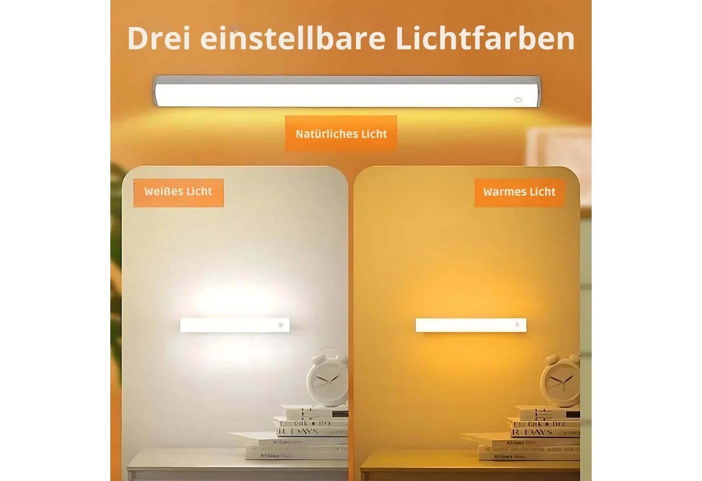 HS.SUPPLY LED Lichtleiste mit Bewegungssensor, 3 Farbtemperaturen - Bild 3