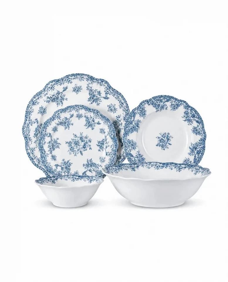 EmirtexHome Geschirr-Set Valenti Vintage 25-tlg. Porzellan Blau