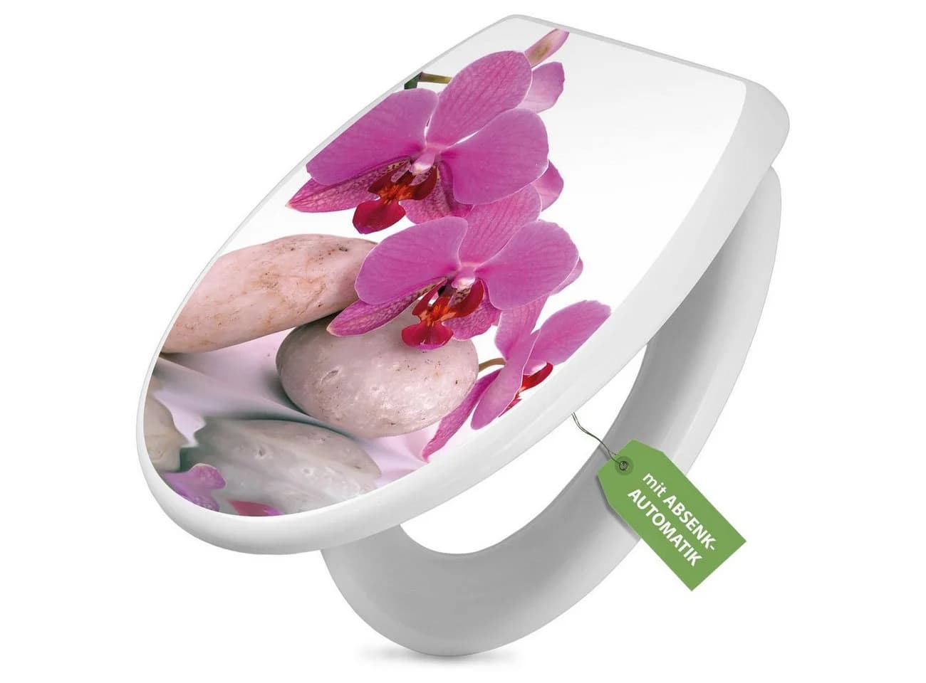 banjado WC-Sitz mit Absenkautomatik Motiv Orchidee Weiß - Bild 2