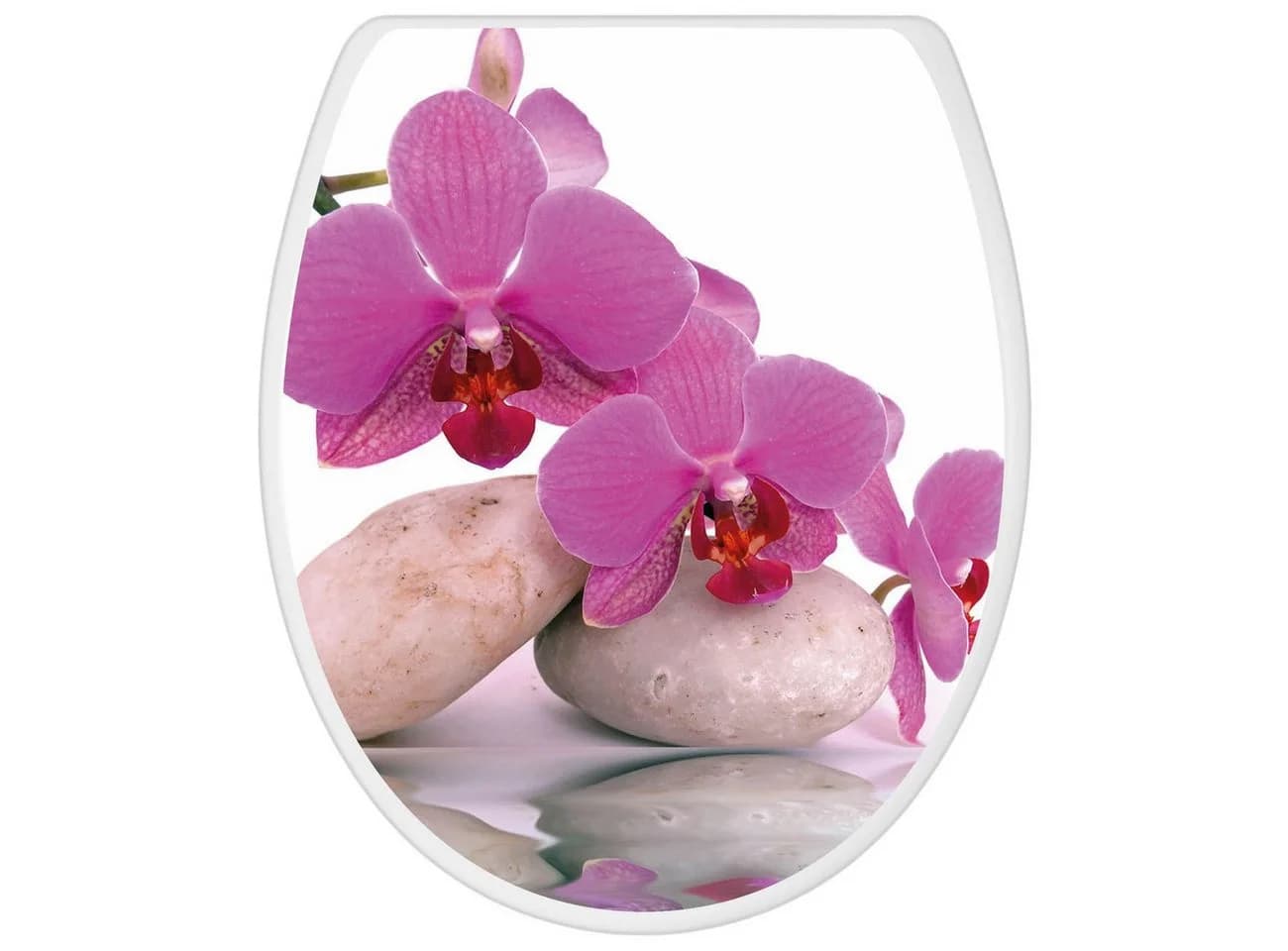 banjado WC-Sitz mit Absenkautomatik Motiv Orchidee Weiß - Bild 5