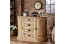 baario Kommode GUILLON halbrund braun Massivholz Landhaus Antik Bild 1