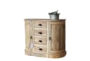 baario Kommode GUILLON halbrund braun Massivholz Landhaus Antik Bild 2