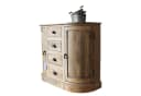 baario Kommode GUILLON halbrund braun Massivholz Landhaus Antik Bild 4