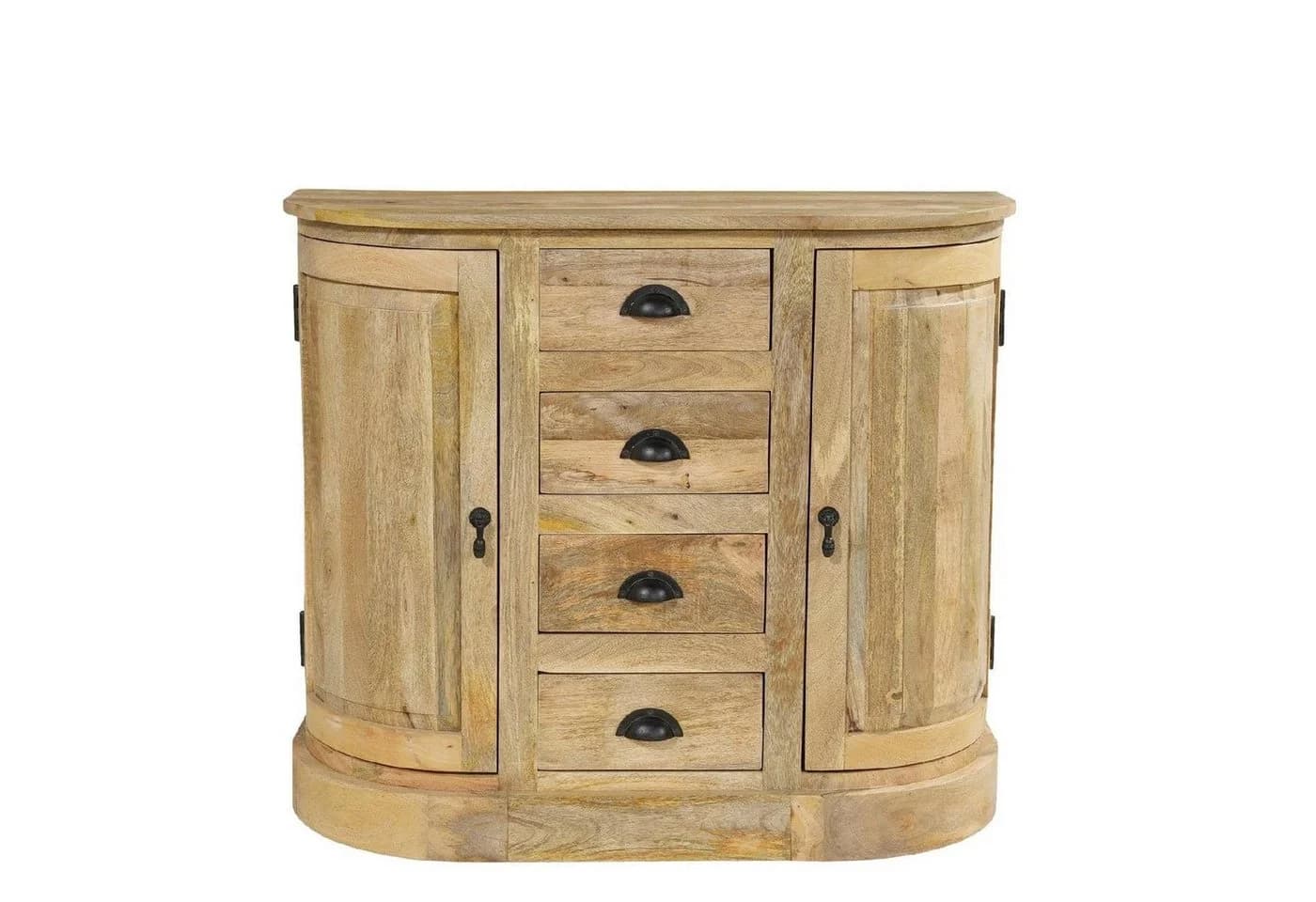 baario Kommode GUILLON halbrund braun Massivholz Landhaus Antik - Bild 5