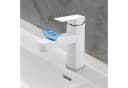 HS.SUPPLY Digitaler Wasserhahn mit LED-Temperaturanzeige Schwarz/Weiß Bild 2
