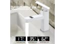 HS.SUPPLY Digitaler Wasserhahn mit LED-Temperaturanzeige Schwarz/Weiß Bild 3