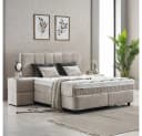 ABC Bedding Boxspringbett LUCIA Braun Beige Stoffdesign Bild 3
