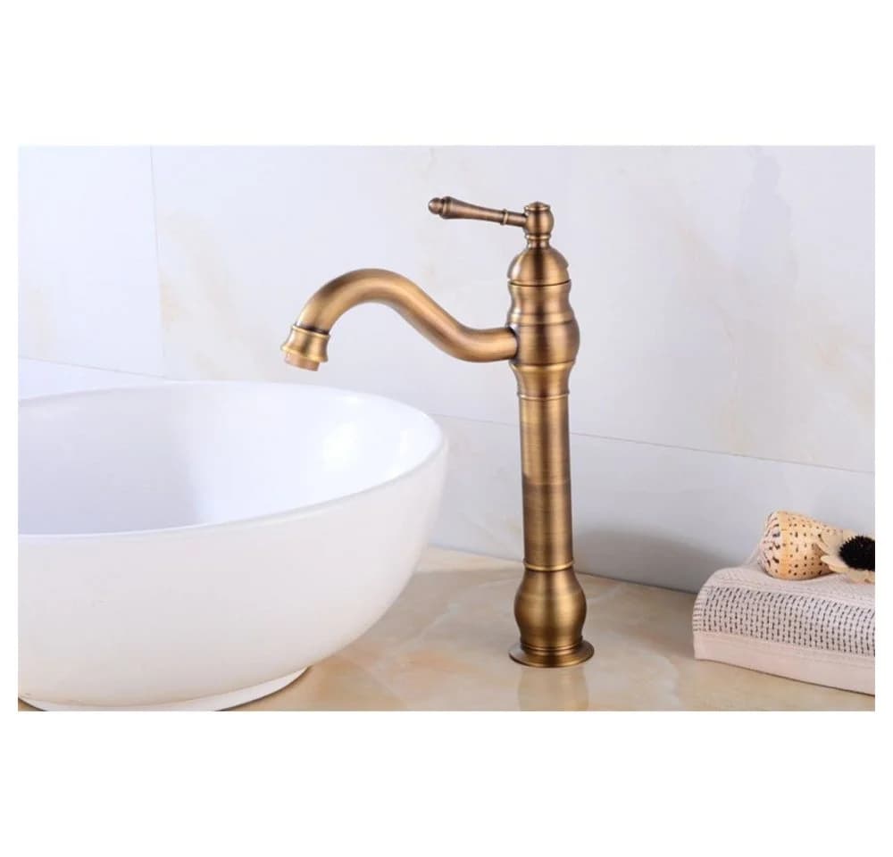 Kinaree Badarmatur Retro Messing Wasserhahn für Aufsatzbecken - Bild 2