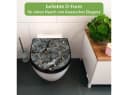 banjado WC-Sitz Premium D-Form Grau Gold Softclose Bild 1