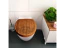 banjado WC-Sitz Bambus mit Gravur Lotus und Mondphasen Bild 1