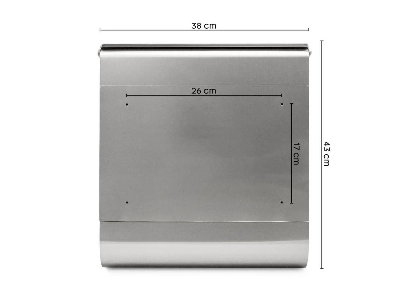 banjado Wandbriefkasten Edelstahl Dünenlandschaft silber - Bild 5