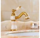 Kinaree Badarmatur Retro Wasserhahn Marmor weiß Messing Bild 2