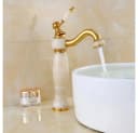 Kinaree Badarmatur Retro Wasserhahn Marmor weiß Messing Bild 4