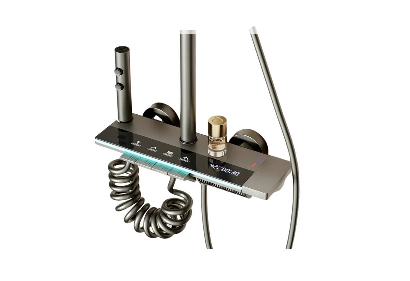 LuxaSteel Duschsystem mit LED Display & Thermostat – Regendusche Set - Bild 2