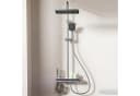 LuxaSteel Duscharmatur Thermostat Duschsystem Grau 4-in-1 Duschpaneel LED-Beleuchtung Bild 1