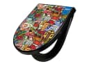 banjado WC-Sitz Premium D-Form mit Absenkautomatik Motiv Funky Town Schwarz Bild 2