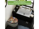 banjado WC-Sitz Premium D-Form mit Absenkautomatik Motiv Funky Town Schwarz Bild 3