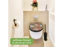 banjado WC-Sitz Premium D-Form mit Absenkautomatik Motiv Funky Town Schwarz Bild 5