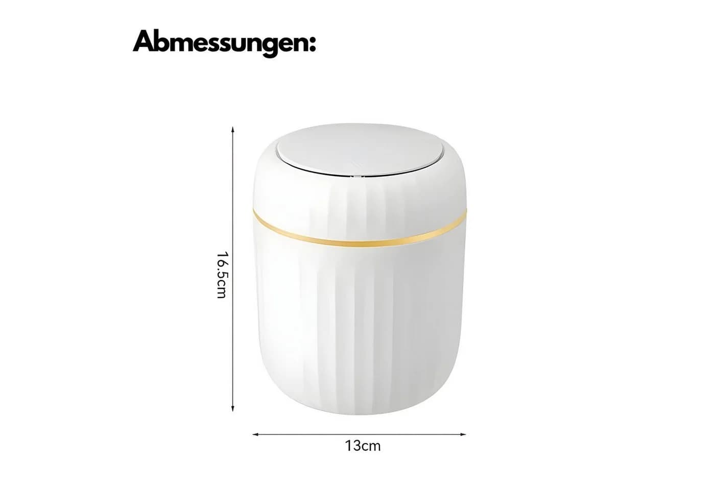 Norvéa Home Tischmülleimer Weiß mit abnehmbarem Deckel