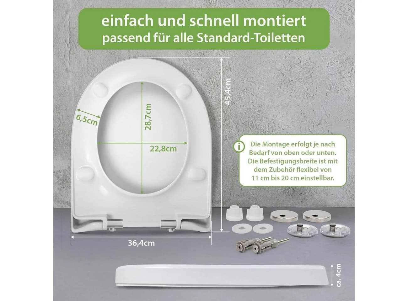 banjado WC-Sitz Dreiecke Rot Softclose Absenkautomatik TakeOff Technologie - Bild 4