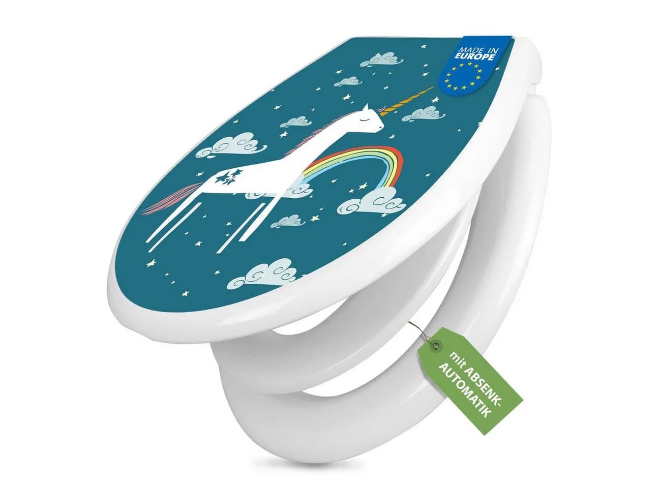 banjado WC-Sitz Motiv Einhorn mit Kindersitz - Bild 2