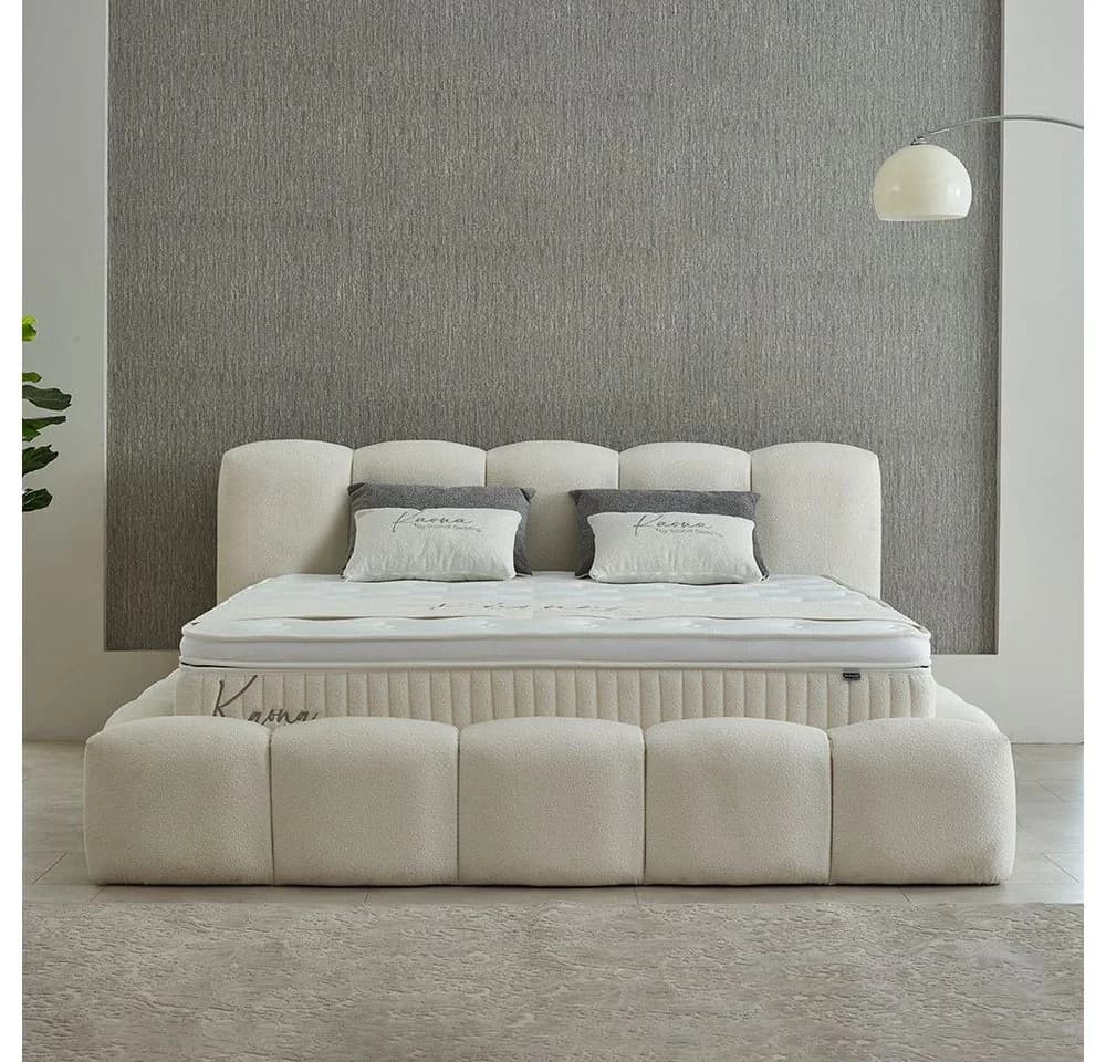 ABC Bedding Boxspringbett KAONA Beige Bouclé mit Bettkasten - Bild 2