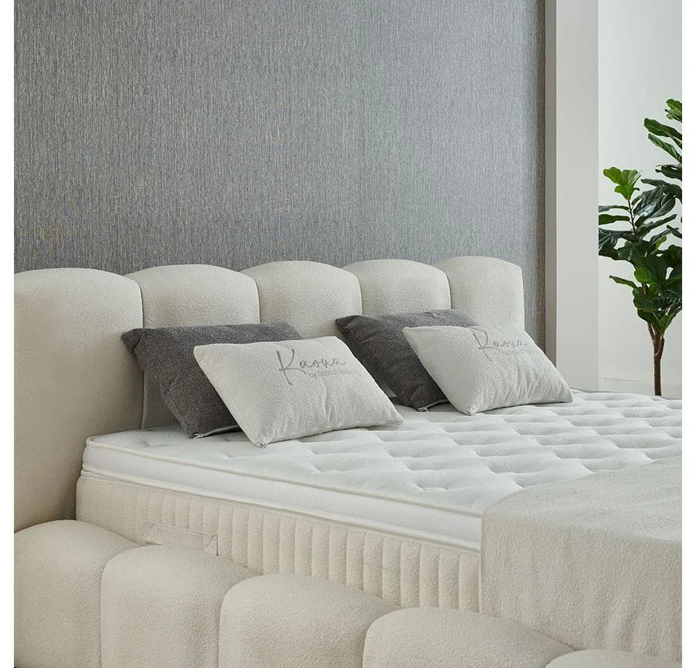 ABC Bedding Boxspringbett KAONA Beige Bouclé mit Bettkasten - Bild 4