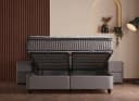 abc bedding Boxspringbett SYDNEY Grau mit Bettkasten Bild 3