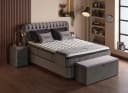 abc bedding Boxspringbett SYDNEY Grau mit Bettkasten Bild 5