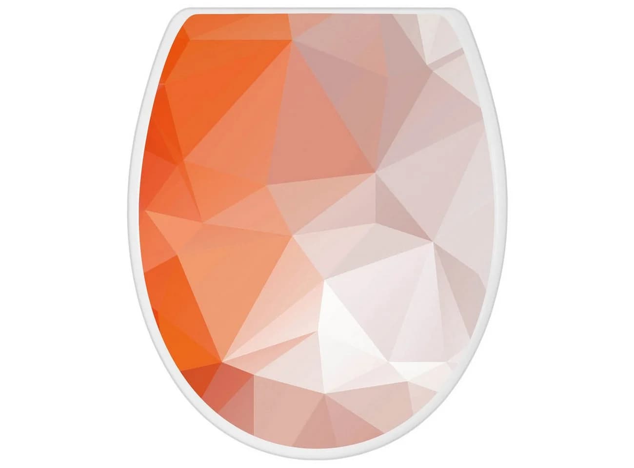 banjado WC-Sitz mit Absenkautomatik Motiv Orange Polygon - Bild 5