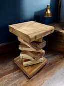 Kinaree Beistelltisch Bücherstapel massiv Suar-Holz braun Bild 2
