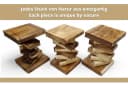 Kinaree Beistelltisch Bücherstapel massiv Suar-Holz braun Bild 3