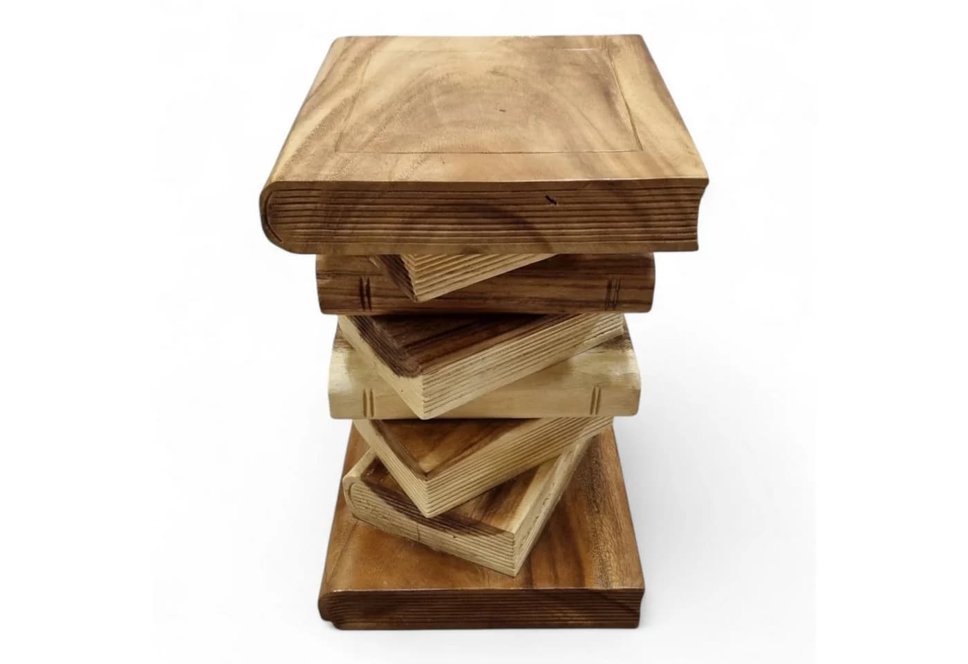 Kinaree Beistelltisch Bücherstapel massiv Suar-Holz braun - Bild 4