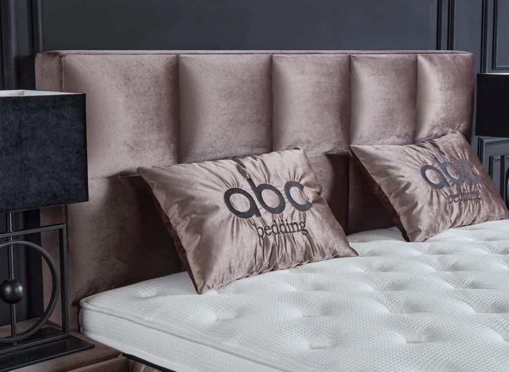 ABC Bedding Boxspringbett Phantom Beige Samt mit Bettkasten & 2x Nachttischen - Bild 5