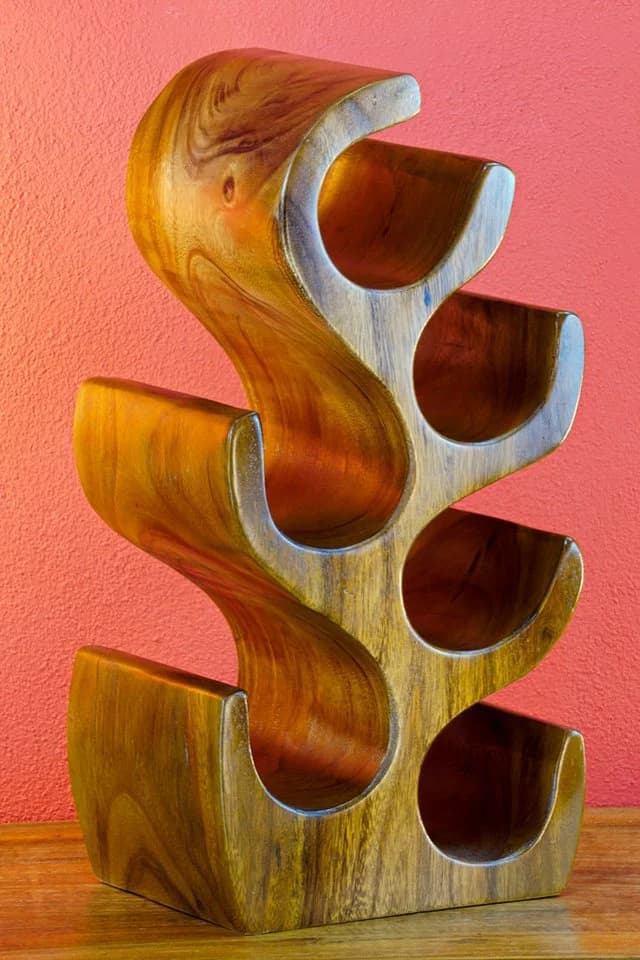 Kinaree Weinregal XL aus Massivholz Akazie Braun