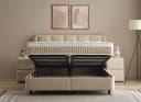 abc bedding Boxspringbett CALMA Beige mit Bettkasten Bild 1