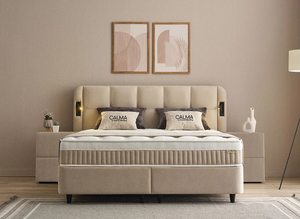 abc bedding Boxspringbett CALMA Beige mit Bettkasten - Bild 2
