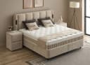 abc bedding Boxspringbett CALMA Beige mit Bettkasten Bild 5