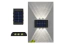 HS.SUPPLY Solar LED Wandleuchte Außen Schwarz IP65 Up & Down Licht Bild 2