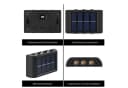HS.SUPPLY Solar LED Wandleuchte Außen Schwarz IP65 Up & Down Licht Bild 3