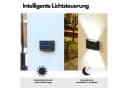 HS.SUPPLY Solar LED Wandleuchte Außen Schwarz IP65 Up & Down Licht Bild 4