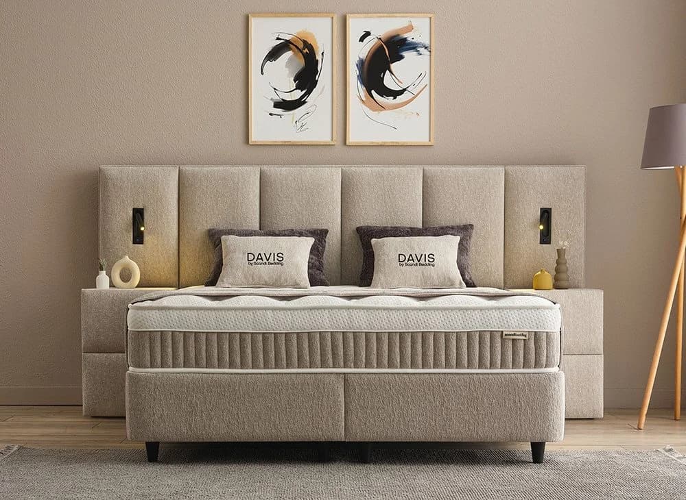 abc bedding Boxspringbett DAVIS Beige mit Bettkasten - Bild 2