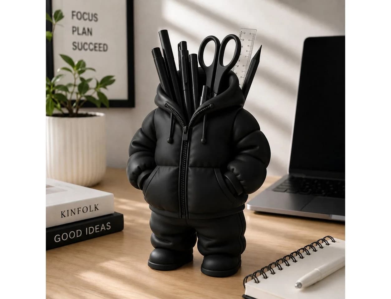 Alpha Electronics Stiftehalter 3D-Druck Hoodie Design Schwarz