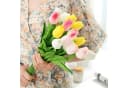 HS.SUPPLY Kunstblumen Tulpenstrauß 10-tlg. Rosa 35cm Bild 1